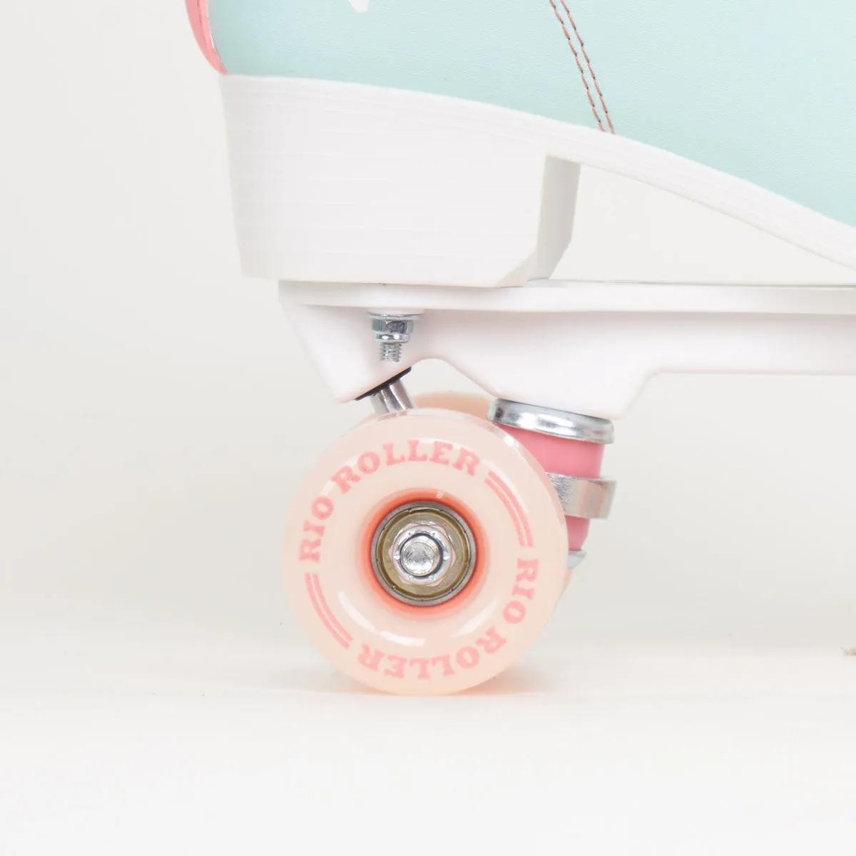 Rio Roller Script Rollerskates - Teal / Coral