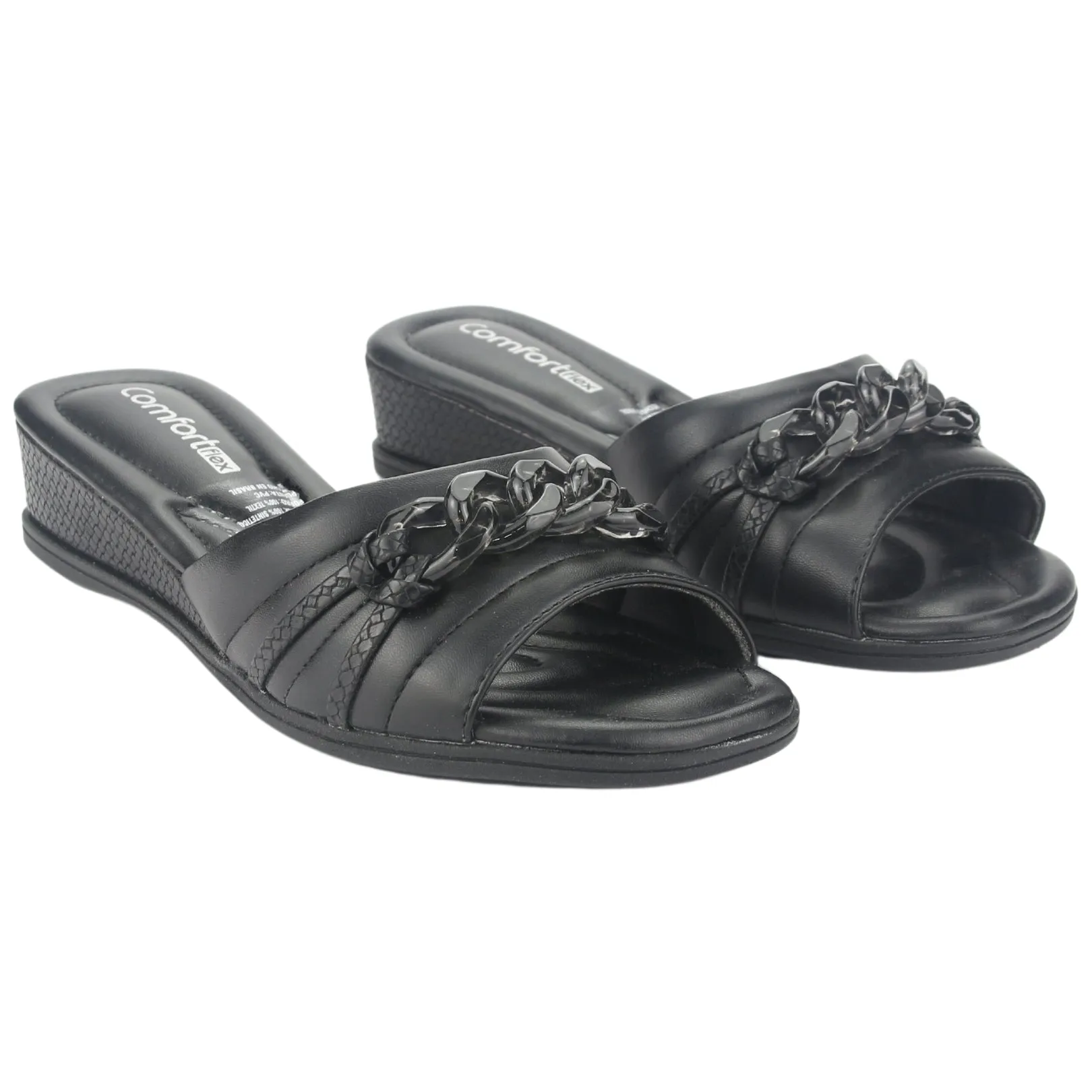 Sandalia Comfortflex Mujer 2370401 Negro Casual