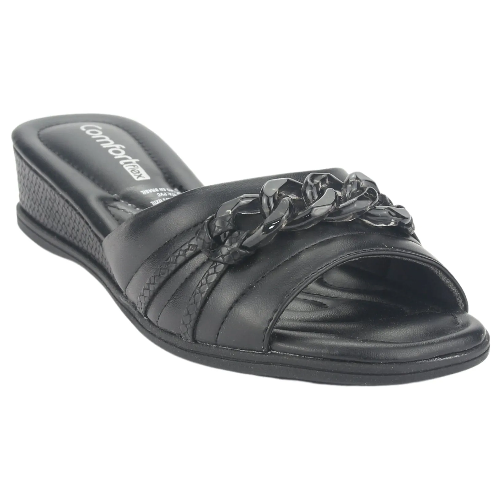 Sandalia Comfortflex Mujer 2370401 Negro Casual