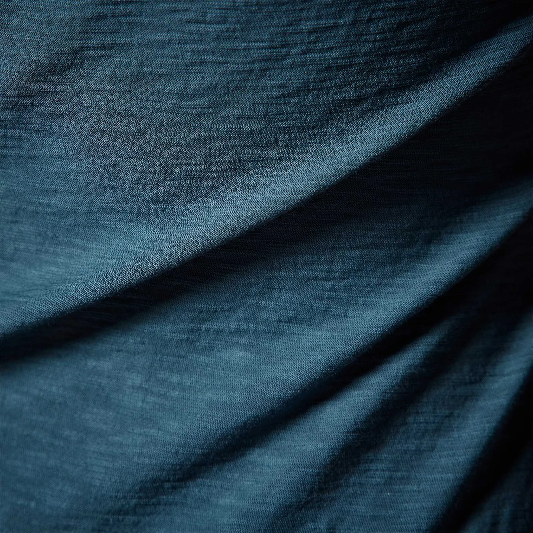 Sheer Slub Casual V Neck - Teal