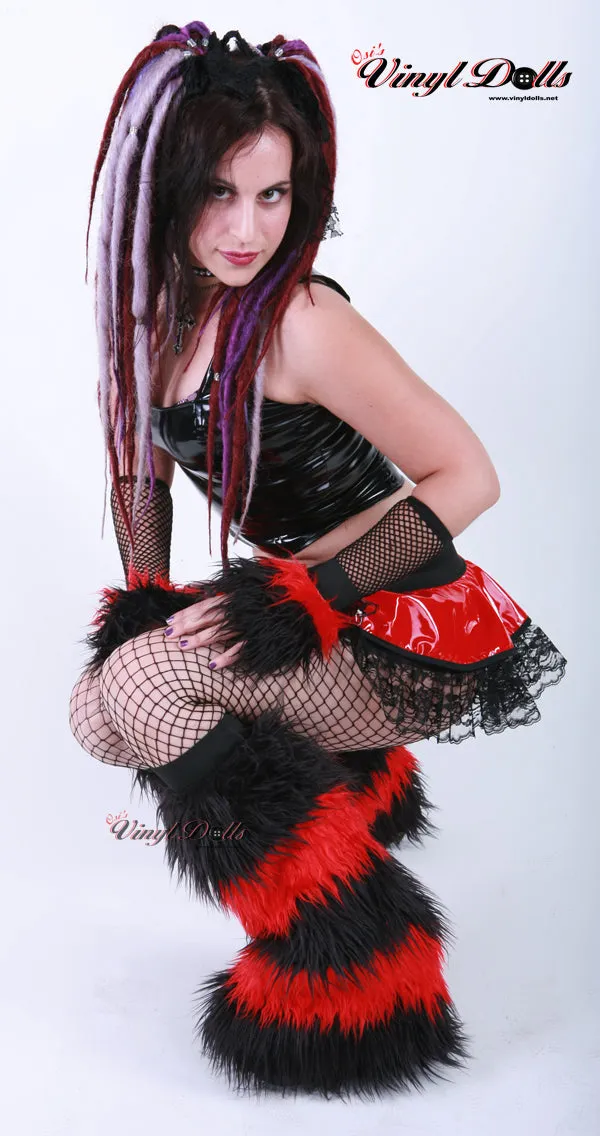 Striped Black Red Fluffies