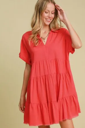 Umgee Strawberry Fields Tiered Dress