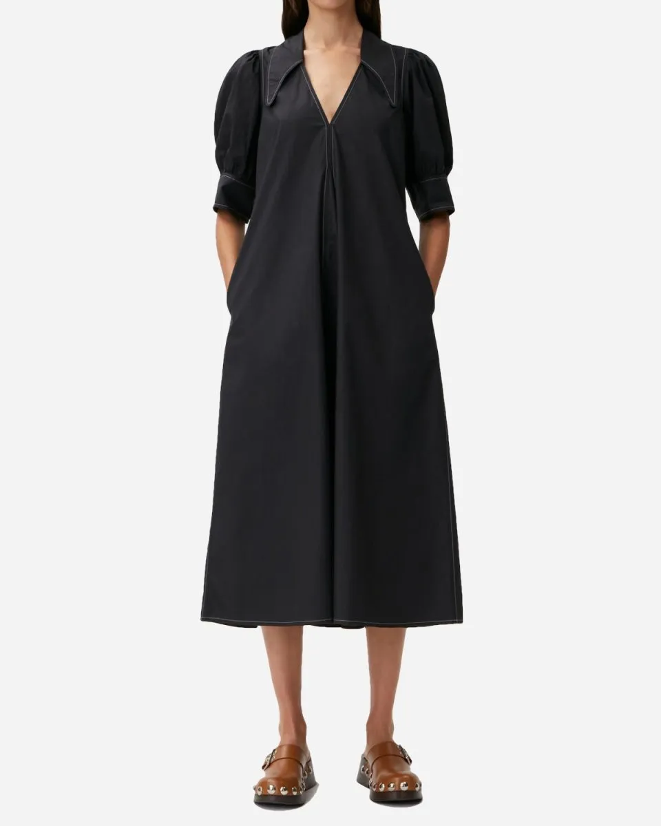 V-neck Maxi Dress - Black