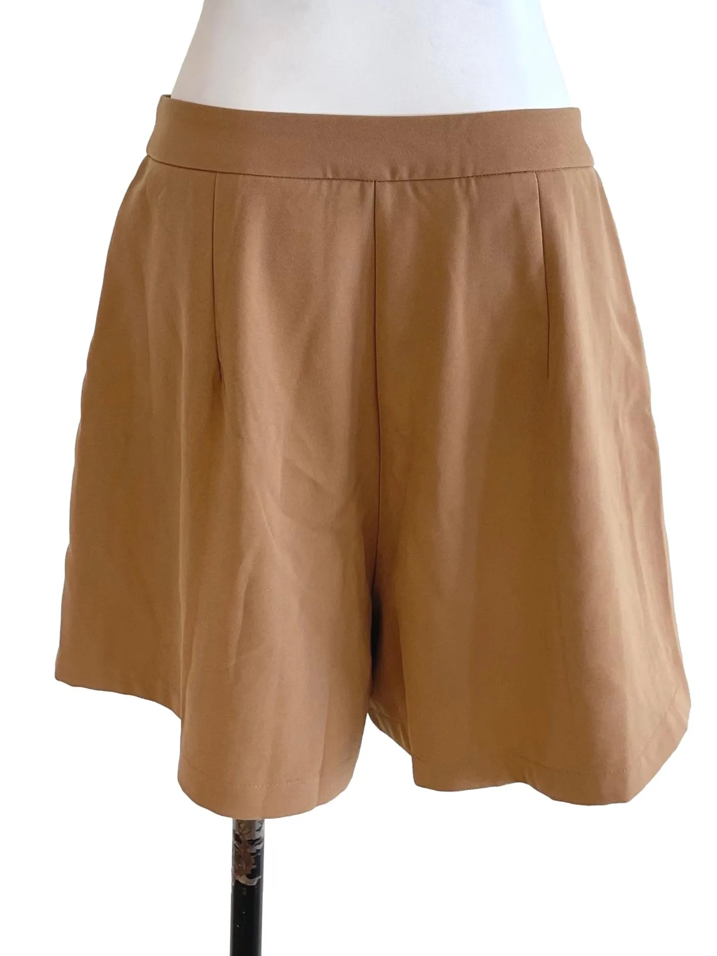 Warm Khaki Casual Shorts