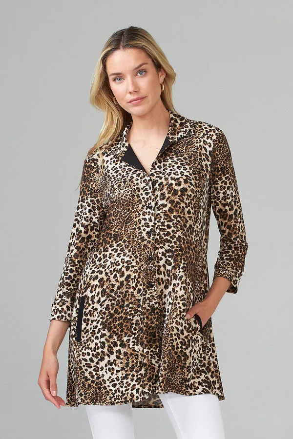 Women's Joseph Ribkoff | Animal Print Tunic | Brown and Black