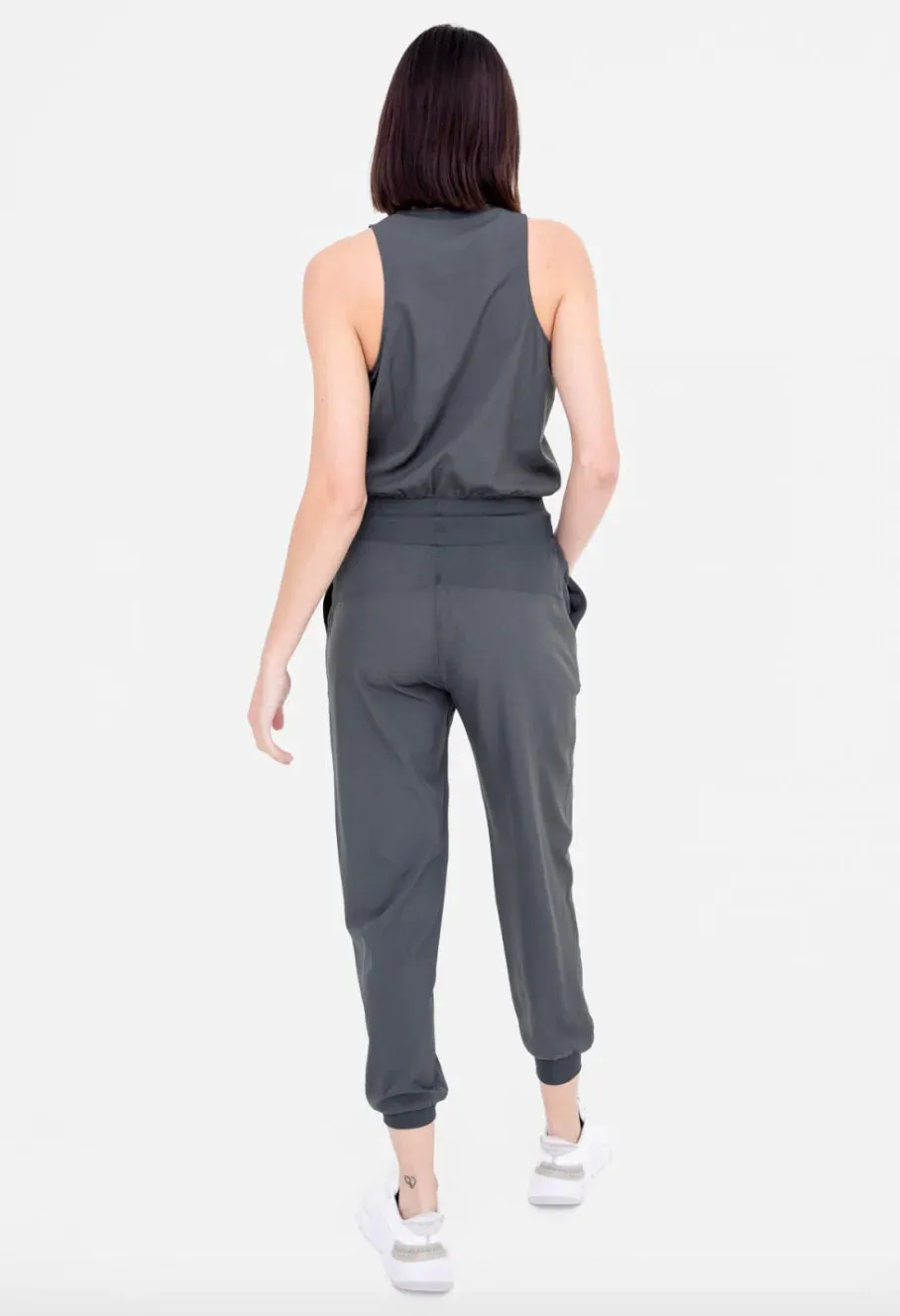 Women's Mono B | Half Zip Active Jumpsuit | Deep Olive