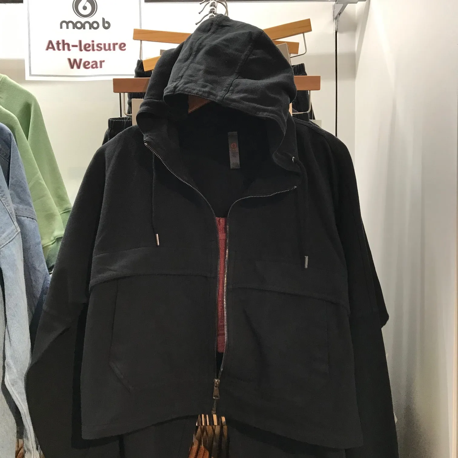 Women's Mono B | Utility Hoodie Jacket with Pockets | Black