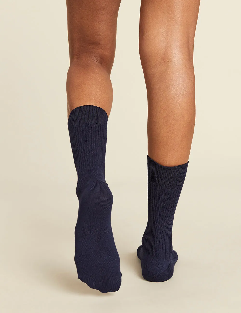Women's Ribbed Crew Socks