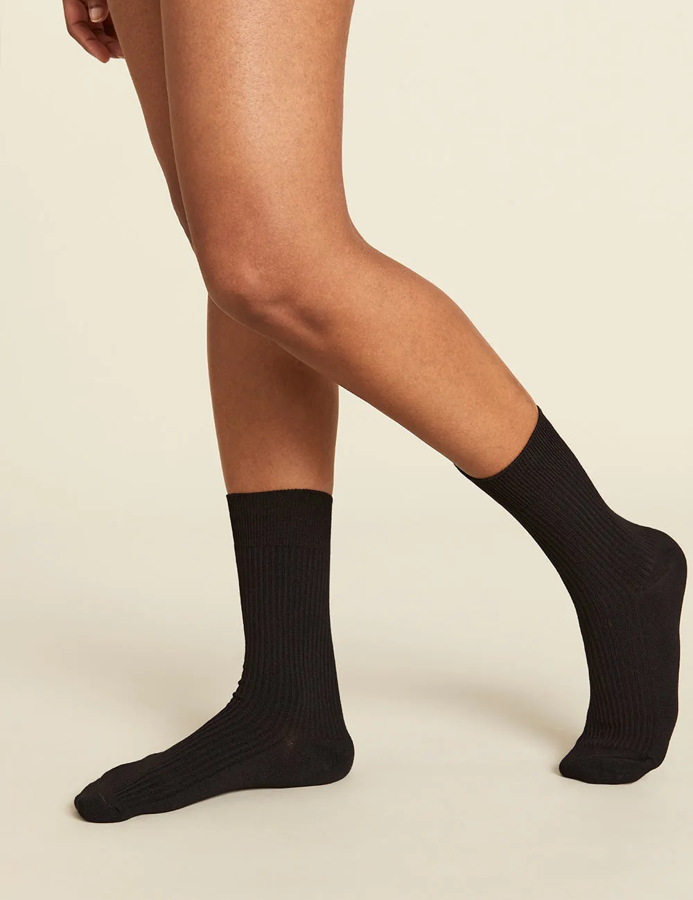 Women's Ribbed Crew Socks